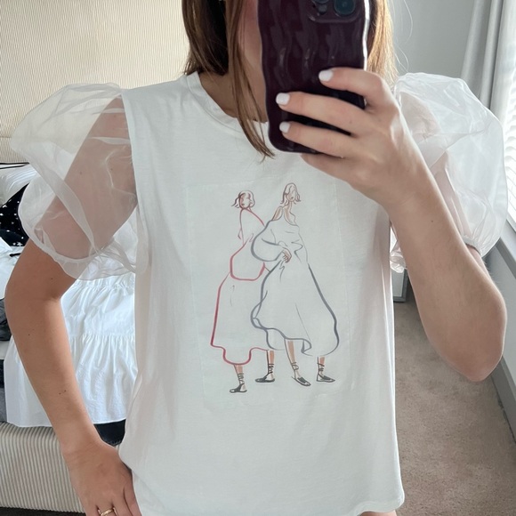 Cute Puffy Sleeves T-Shirt! - Picture 1 of 1